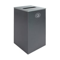 Busch Systems Spectrum 101135 24 Gallon Gray Powder-Coated Steel Decorative Paper Receptacle