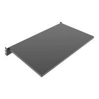 Econoco Aspect 21 3/4" x 14" Matte Black Metal Display Shelf for Select Floor Merchandisers and Outriggers APSLFS24MAB