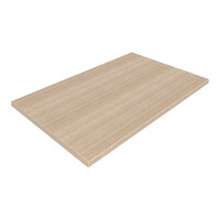 Econoco Premium 21 3/4" x 15 1/2" Raw Oak Woodgrain Melamine Shelf for Select Double-Sided Merchandisers and Outriggers APSLF24OK