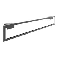 Econoco Aspect 22 3/4" x 3 1/4" Matte Black Metal Display Sign Holder with Saddle Brackets for Select Merchandisers APSH24MAB