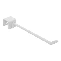 Econoco Floor 6" Gloss White Metal Saddle-Mount Display Hook for Select Merchandisers APHK6W