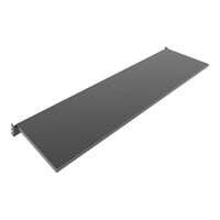 Econoco Aspect 45 3/4" x 14" Matte Black Metal Display Shelf for Select 48" Floor Merchandisers and Outriggers APSLFS48MAB