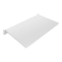 Econoco Aspect 21 3/4" x 14" Gloss White Metal Display Shelf for Select Floor Merchandisers and Outriggers APSLFS24W