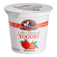 September Farm Strawberry Yogurt Cup 6 oz. - 24/Case
