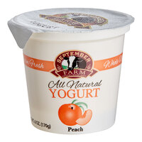 September Farm Peach Yogurt Cup 6 oz. - 24/Case