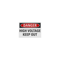 Lavex Adhesive Vinyl "Danger / High Voltage / Keep Out" Safety Label