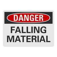 Lavex 14" x 10" Non-Reflective Plastic "Danger / Falling Material" Safety Sign