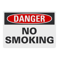 Lavex 10" x 7" Engineer-Grade Reflective Aluminum "Danger / No Smoking" Safety Sign