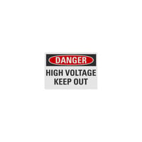 Lavex Non-Reflective Plastic "Danger / High Voltage / Keep Out" Safety Sign