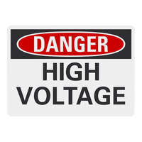 Lavex 14" x 10" Engineer-Grade Reflective Aluminum "Danger / High Voltage" Safety Sign