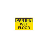 Lavex Non-Reflective Adhesive Vinyl "Caution / Wet Floor" Safety Label
