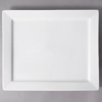 10 Strawberry Street WTR-17-15REC Whittier 17 1/4 inch x 14 5/8 inch White Rectangular Porcelain Platter - 3/Case