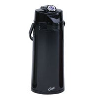 Curtis ThermoPro 2.2 Liter Glass Lined Black Airpot with Lever TLXA2203G000 - 6/Case