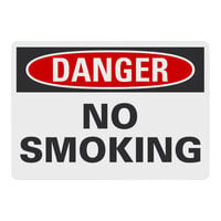 Lavex Non-Reflective Plastic "Danger / No Smoking" Safety Sign