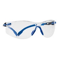 3M Scratch-Resistant Anti-Fog Safety Goggles with Scotchgard, Clear / Blue Frame, and Clear Lens 70009111116