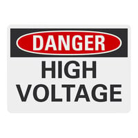 Lavex 10" x 7" Engineer-Grade Reflective Adhesive Vinyl "Danger / High Voltage" Safety Label