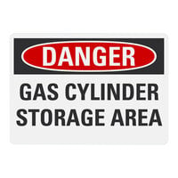 Lavex Aluminum "Danger / Gas Cylinder Storage Area" Safety Sign