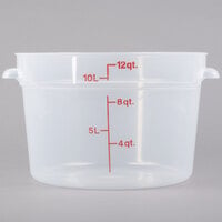 Cambro 12 Qt. Translucent Round Polypropylene Food Storage Container