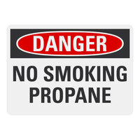 Lavex 14" x 10" Non-Reflective Plastic "Danger / No Smoking / Propane" Safety Sign