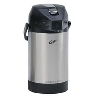 Curtis ThermoPro 2.5 Liter Stainless Steel Lined Low Profile Airpot TLXA2501S000 - 6/Case