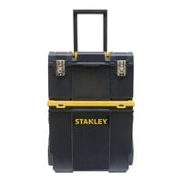Stanley 18 1/2" x 11" x 24 13/16" Black / Yellow 3-in-1 Mobile Work Center / Toolbox STST18613