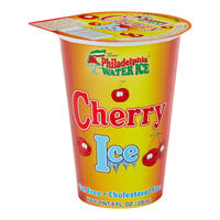 Philadelphia Water Ice Cherry Italian Ice 8 oz. Cup - 12/Case