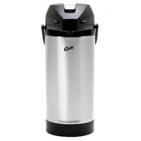 Curtis ThermoPro 3.8 Liter Stainless Steel Lined Airpot with Lever TLXA0101S000 - 6/Case
