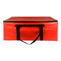 Sterno 36" x 18 1/2" x 14" Extra-Large Red Vinyl Insulated Pizza Carrier 93826-300000