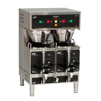 Curtis GEM-12D-10 Gemini Stainless Steel Twin Digital Satellite Coffee Brewer With Servers - 220V, 1 Phase