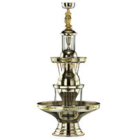 Apex 4050-GT Golden Anniversary 5 Gallon SS Beverage Fountain with Gold Bow Tie Trim, Statue & Waterfall Set