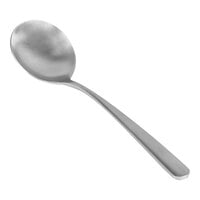 Front of the House Classic 7" 18/10 Stainless Steel Extra Heavy Weight Brushed Soup Spoon - 12/Case