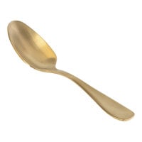 Front of the House Cameron 6" 18/10 Stainless Steel Extra Heavy Weight Matte Brass Teaspoon - 12/Case
