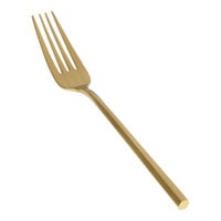 Front of the House Hector 8 1/4" 18/10 Stainless Steel Extra Heavy Weight Matte Brass Dinner Fork - 12/Case