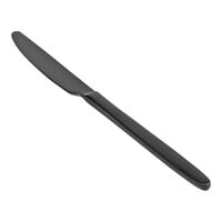 Front of the House Luca 9 1/4" 18/10 Stainless Steel Extra Heavy Weight Matte Black Dinner Knife - 12/Case