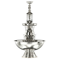 Apex 4051-SS Aristocrat 10 Gallon SS Beverage Fountain with Silver Bow Tie Trim, Statue & Waterfall Set