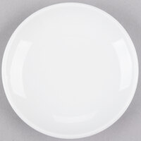Libbey Porcelana 4" Bright White Round Micro Porcelain Coupe Plate - Sample