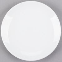 Libbey Porcelana 6 1/2" Bright White Round Porcelain Coupe Plate - Sample