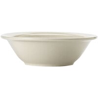 Libbey Porcelana Cream 13 oz. Cream White Rolled Edge Porcelain Grapefruit Bowl - Sample