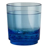 Aspen Diamond from Steelite International 10 oz. Blue Polycrystal Rocks / Old Fashioned Glass - 24/Case
