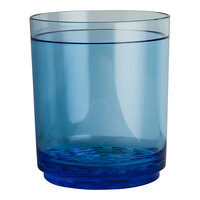 Aspen Diamond from Steelite International 12 oz. Blue Polycrystal Rocks / Old Fashioned Glass - 24/Case