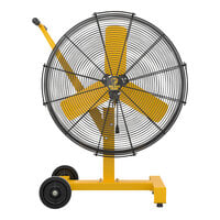 Big Ass Fans AirEye 30" Yellow Pedestal / Low Rider Fan - 120V, 1/3 hp