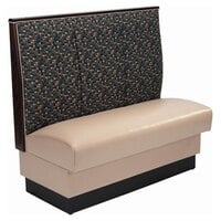 American Tables & Seating 3 Channel Back Upholstered Corner Booth 3/4 Circle - 42 inch H x 88 inch L