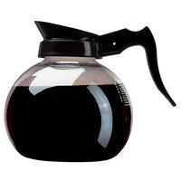 Curtis 70280100303 Glass Coffee Decanter with Black Handle and Printed Instructions - 3/Case