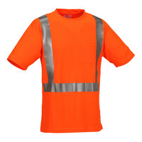 Tingley Job Sight Type R Class 2 Hi-Vis Orange Short Sleeve Safety Shirt S75029.5X - 5X