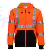 Tingley Job Sight Type R Class 3 Hi-Vis Orange Zip-Up Sweatshirt S78129.MD - Medium