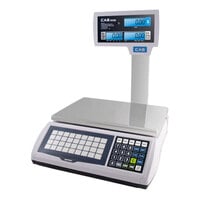 CAS S2000JR-60LP S2000 Jr 60 lb. Digital Price Computing Scale with Pole - Legal for Trade