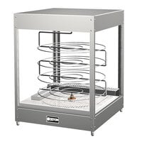 Doyon DRPR4S 22 3/8" Countertop Pizza Merchandiser / Warmer with Four Tiered 20" Rotating Circle Rack - 120V