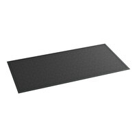 Lavex Water Absorbent 3' x 6' Black Waffle Indoor Entrance Mat - 3/8" Thick