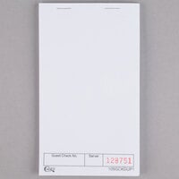 Choice 1 Part White Blank Guest Check with Carbon Sheet - 10/Pack