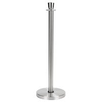 Aarco LS-7 Satin 40 inch Rope Style Crowd Control / Guidance Stanchion